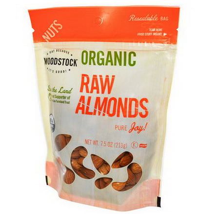 Woodstock Farms, Organic, Raw Almonds 213g