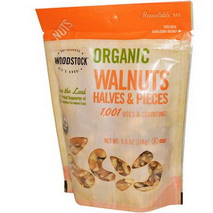 Woodstock, Organic Walnuts, Halves and Pieces 156g