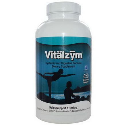World Nutrition Inc. Vitalzym, Systemic and Digestive Formula, 450 Veggie Caps