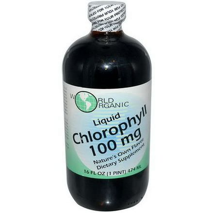 World Organic, Liquid Chlorophyll, 100mg 474ml