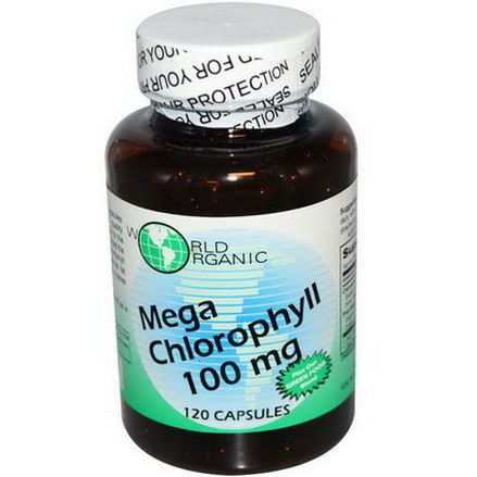 World Organic, Mega Chlorophyll, 100mg, 120 Capsules