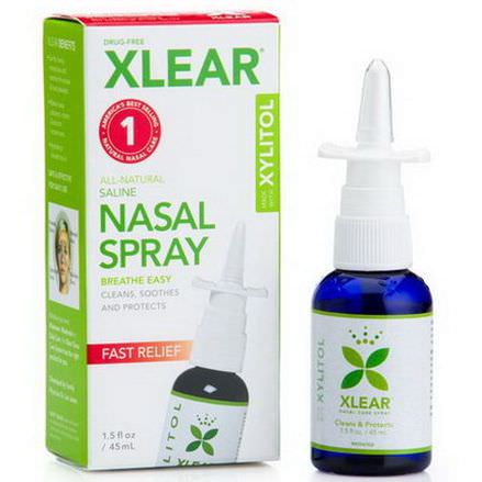 Xlear Inc Xclear, Xylitol Saline Nasal Spray, Fast Relief 45ml