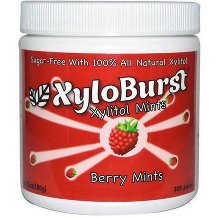 Xyloburst, Xylitol Mints, Berry Mints 180g, 300 Pieces