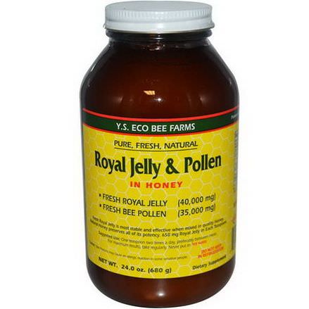 Y.S. Eco Bee Farms, Royal Jelly&Pollen, in Honey 680g