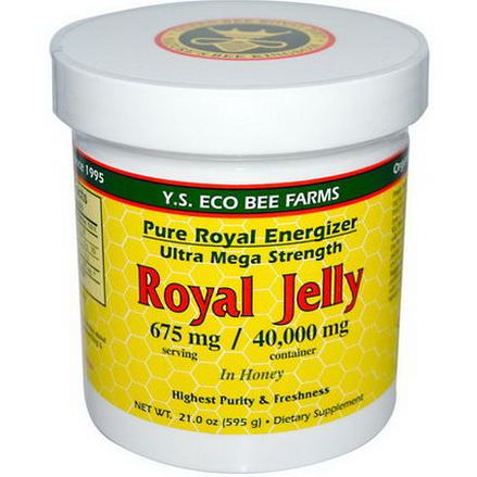Y.S. Eco Bee Farms, Royal Jelly, in Honey, 675mg 595g