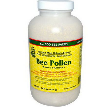 Y.S. Eco Bee Farms, Bee Pollen, Whole Granules 453g