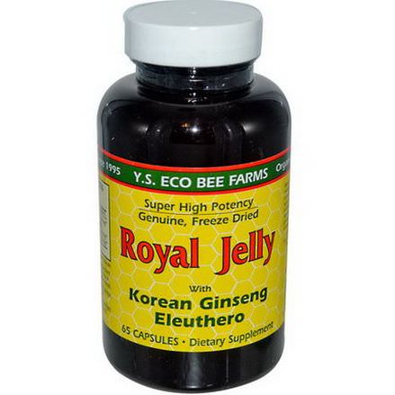 Y.S. Eco Bee Farms, Royal Jelly, with Korean Ginseng Eleuthero, 65 Capsules