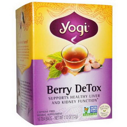 Yogi Tea, Berry DeTox, Caffeine Free, 16 Tea Bags 32g