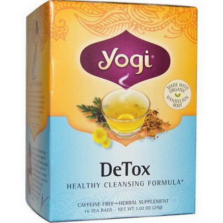 Yogi Tea, Detox, Caffeine Free, 16 Tea Bags 29g