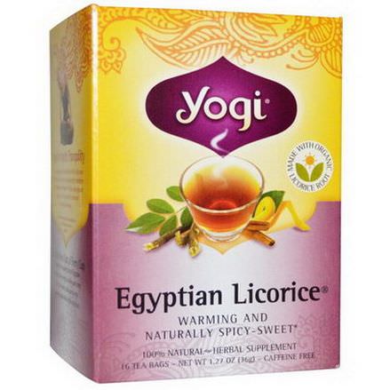 Yogi Tea, Egyptian Licorice, Caffeine Free, 16 Tea Bags 36g