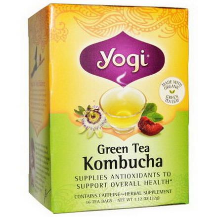 Yogi Tea, Green Tea Kombucha, 16 Tea Bags 32g