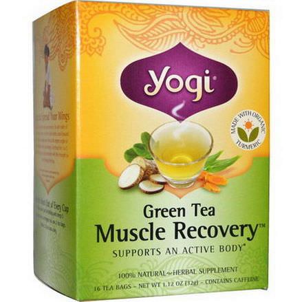 Yogi Tea, Green Tea Muscle Recovery, 16 Tea Bags 32g