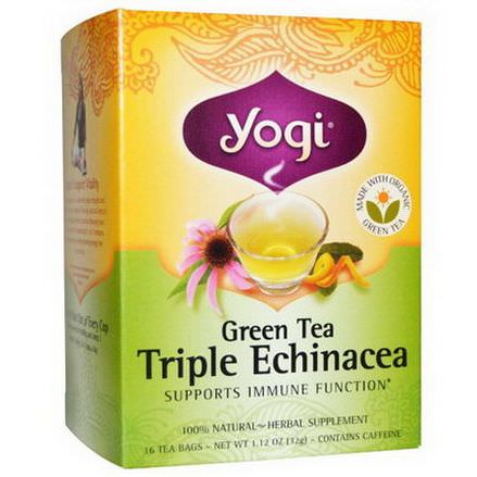 Yogi Tea, Green Tea Triple Echinacea, 16 Tea Bags 32g