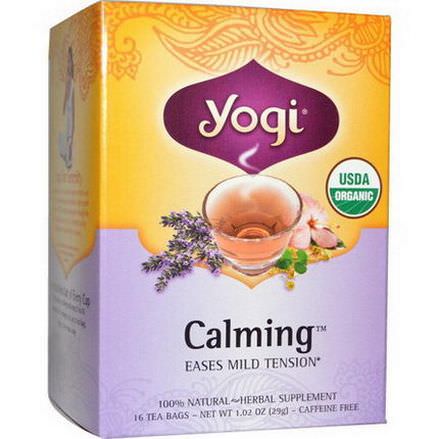 Yogi Tea, Organic, Calming, Caffeine Free, 16 Tea Bags 29g