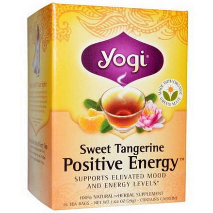 Yogi Tea, Positive Energy, Sweet Tangerine, 16 Tea Bags 29g