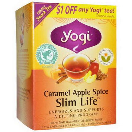 Yogi Tea, Slim Life, Caramel Apple Spice, 16 Tea Bags 32g