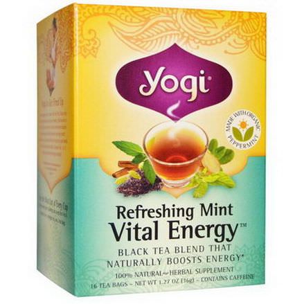 Yogi Tea, Vital Energy, Refreshing Mint, 16 Tea Bags 36g