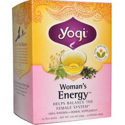 Yogi Tea, Woman's Energy, Caffeine Free, 16 Tea Bags 29g