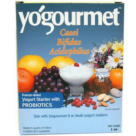 Yogourmet, Freeze-Dried Yogurt Starter with Probiotics, Six Packets 5g Each