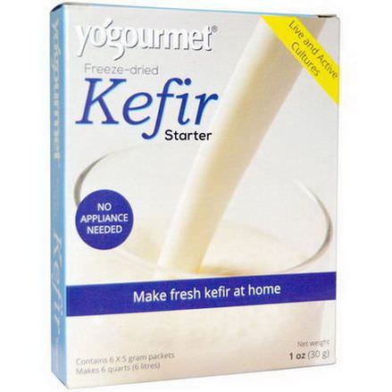 Yogourmet, Kefir Starter, Freeze-Dried, 6 Packets, 5g Each