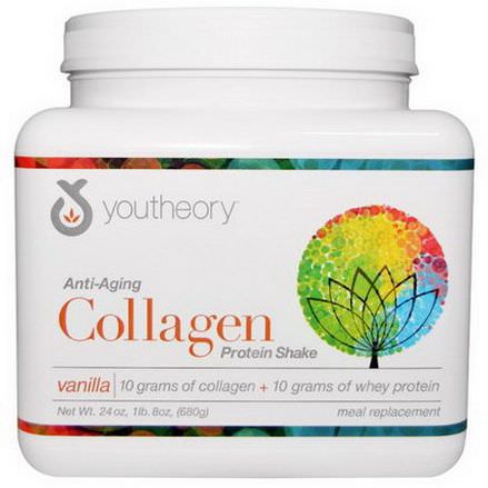 Youtheory, Collagen Protein Shake, Vanilla 680g