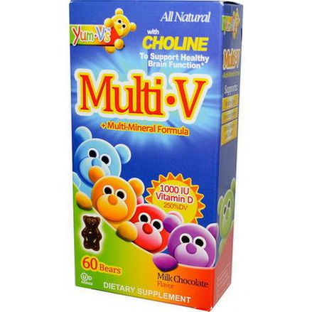 Yum-V's, Multi-V Multi-Mineral Formula, Milk Chocolate Flavor, 60 Bears