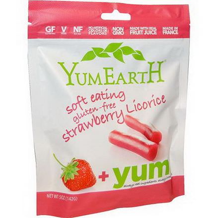 YumEarth, Soft Eating Gluten-Free Strawberry Licorice Yum 142g