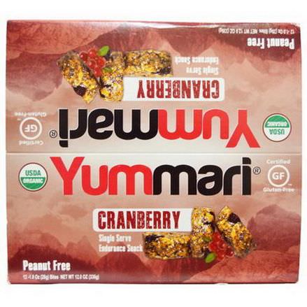 Yummari, LLC, Endurance Snack, Cranberry, 12 Bites 28g Each