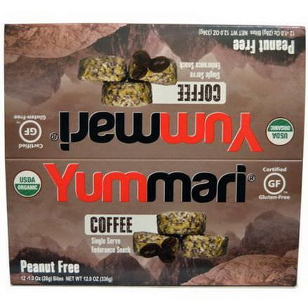 Yummari, LLC, Organic, Endurance Snack, Coffee, 12 Bites 28g Each