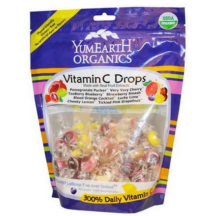 Yummy Earth, Organic Candy Drops, Vitamin C, Assorted Flavors 332g