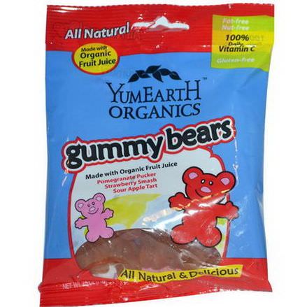 Yummy Earth, Organic Gummy Bears, 12 Packs 71g Each
