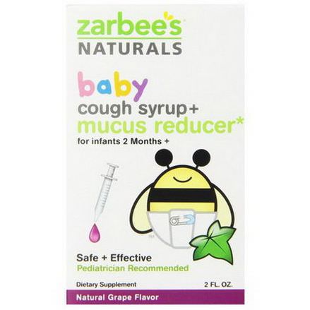 Zarbee's, Baby, Cough Syrup Mucus Reducer, Natural Grape Flavor, 2 fl oz