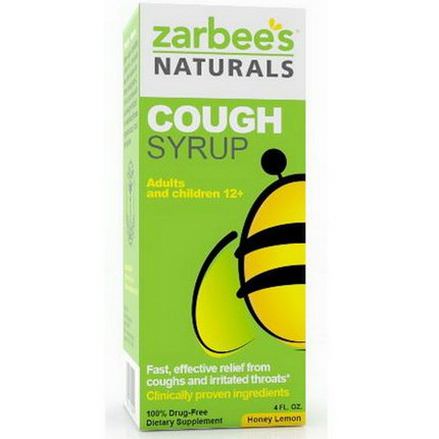 Zarbee's, Cough Syrup, Honey Lemon, 4 fl oz