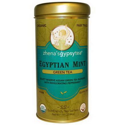 Zhena's Gypsy Tea, Organic, Egyptian Mint, Green Tea, 22 Sachets 44g