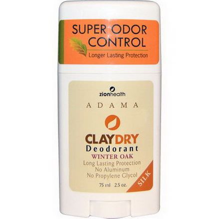 Zion Health, ClayDry Deodorant, Winter Oak 75ml