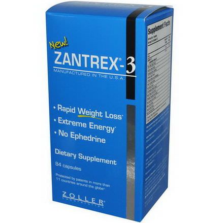 Zoller Laboratories, Zantrex-3, Rapid Weight Loss, 84 Capsules