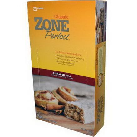 ZonePerfect, Classic, All-Natural Nutrition Bars, Cinnamon Roll, 12 Bars 50g Each