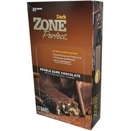ZonePerfect, Dark, All-Natural Nutrition Bars, Double Dark Chocolate, 12 Bars 45g Each