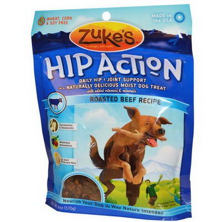 Zuke's, Hip Action, Dog Treats, Roasted Beef Recipe 170g