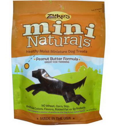 Zuke's, Mini Naturals, Healthy Moist Miniature Dog Treats, Peanut Butter Formula 170g