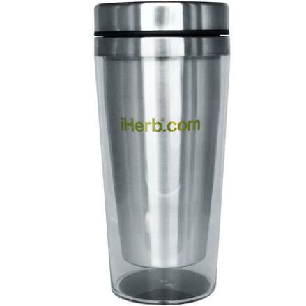 iHerb Goods, Travel Coffee Mug, Clear-Acrylic, 16 oz