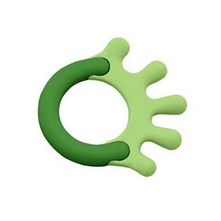 iPlay Inc. Green Sprouts, Cornstarch Hand Teether, Green, 1 Teether