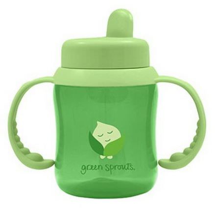 iPlay Inc. Green Sprouts, Flip-Top Sippy, Green 180ml