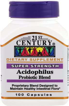Acidophilus Probiotic Blend, 100 Capsules by 21st Century-Kosttillskott, Probiotika, Stabiliserade Probiotika