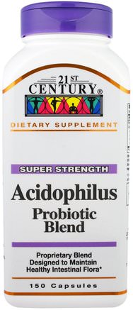 Acidophilus Probiotic Blend, 150 Capsules by 21st Century-Kosttillskott, Probiotika, Stabiliserade Probiotika