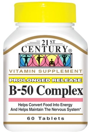 B-50 Complex, 60 Tablets by 21st Century-Vitaminer, Vitamin B-Komplex, Vitamin B-Komplex 50