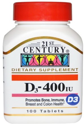 D3, 400 IU, 100 Tablets by 21st Century-Vitaminer, Vitamin D3