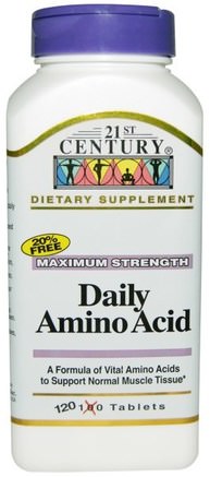 Daily Amino Acid, Maximum Strength, 120 Tablets by 21st Century-Kosttillskott, Aminosyror