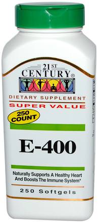 E-400, 250 Softgels by 21st Century-Vitaminer, Vitamin E