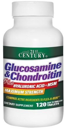 Glucosamine & Chondroitin, 120 Tablets by 21st Century-Kosttillskott, Glukosamin